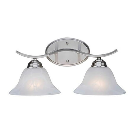 

2 Lights Incandescent Vanity Light Wall Mount Silver - Brushed Nickel