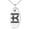 Silver, variant on Stainless Steel Letter K Initial Empire Monogram Engraved Small Oval Charm Pendant Necklace