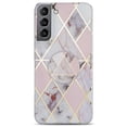 thumbnail image 2 of For Samsung Galaxy S22+ / S22 Plus 5G IMD Marble TPU Phone Case with Holder, 2 of 5