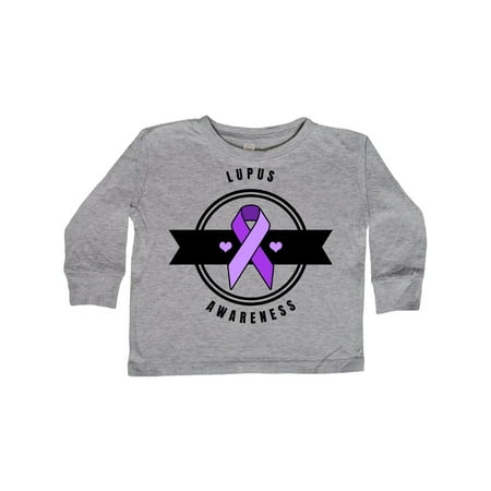 

Inktastic Lupus Awareness with Purple Ribbon and Banner Gift Toddler Boy or Toddler Girl Long Sleeve T-Shirt