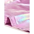 thumbnail image 2 of INSPIRE CHIC Women's Clubwear Short Sleeve Shiny Metallic Top XL Shiny Pink, 2 of 6