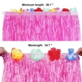 thumbnail image 4 of Kit de Disfraz Falda Hula PHOGARY para Fiesta Luaú en Hawái Rosa, 4 of 7