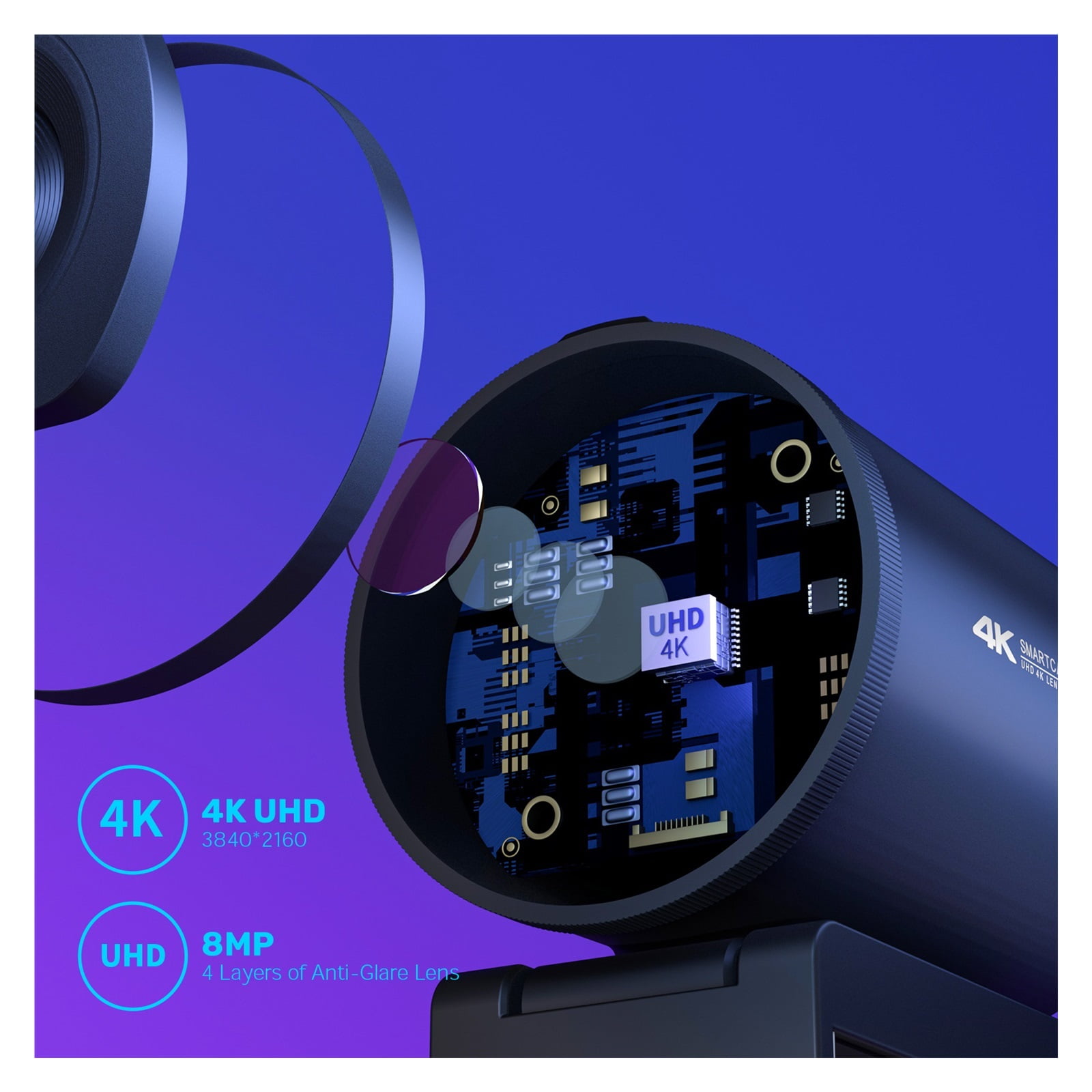 4K Webcam 1080P 60FPS Autofocus Streaming Web Camera S600 Living Stream Camera