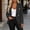 Black, variant on IUYRTFE Women Lapel Collar Double Breasted Blazer Slim Fit Casual Suit Jacket for Office Daily Wear