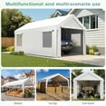 thumbnail image 3 of Mellcom 10x20 Carport ,Outdoor Portable Carport Canopy with Sidewalls all Weather for Car,Storage,Tool room,White, 3 of 10