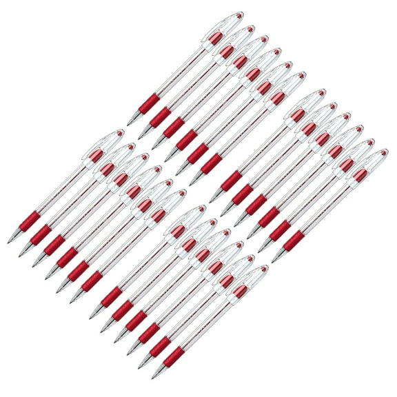 Pentel R.S.V.P. Ballpoint Pen, Fine Point, Red, Pack of 24