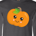 thumbnail image 4 of Inktastic Halloween Pumpkin, Smiling Pumpkin, Trick or Treat Long Sleeve T-Shirt, 4 of 5