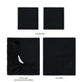 thumbnail image 6 of Mainstays Super Soft Brushed Microfiber Bed Sheet Set, Rich Black, Queen, 4 Piece, 6 of 13