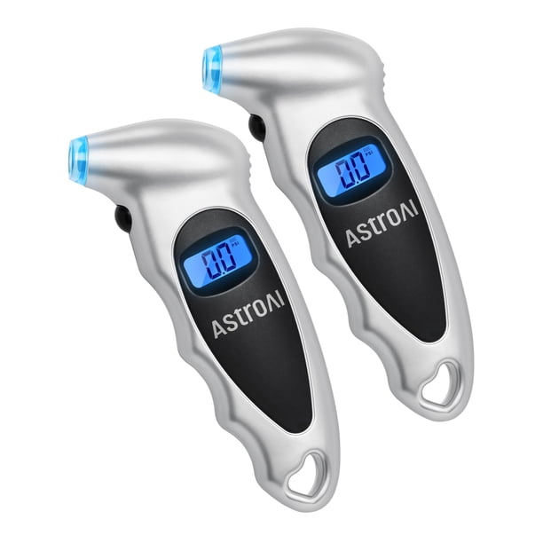 Manómetro digital de presión de neumáticos AstroAI 150 PSI, paquete de 2
