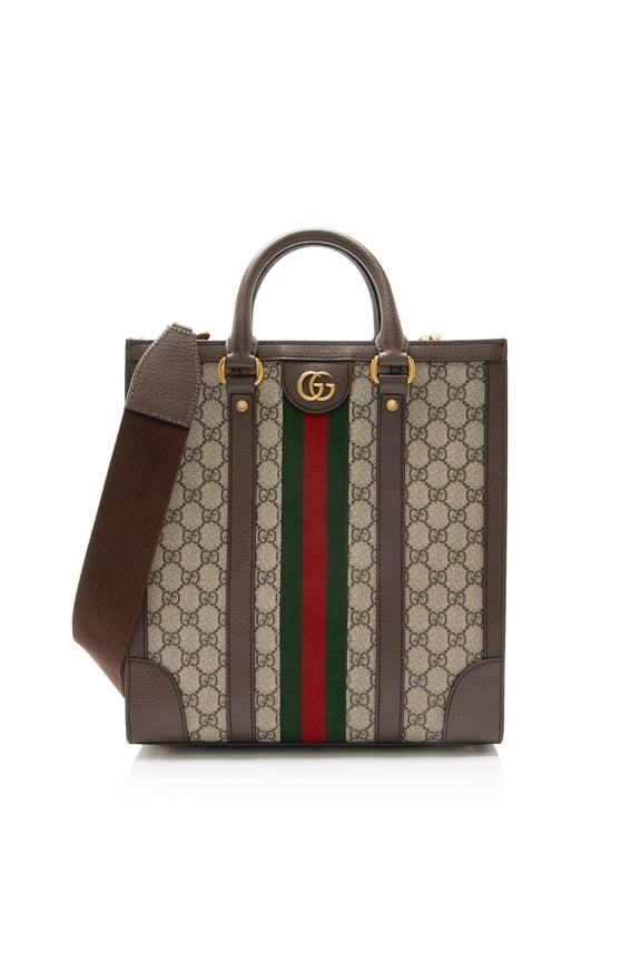 Pre-Owned Gucci GG Supreme Ophidia Vertical Tote