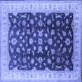 thumbnail image 1 of Ahgly Company Machine Washable Indoor Square Oriental Blue Traditional Area Rugs, 4' Square, 1 of 4