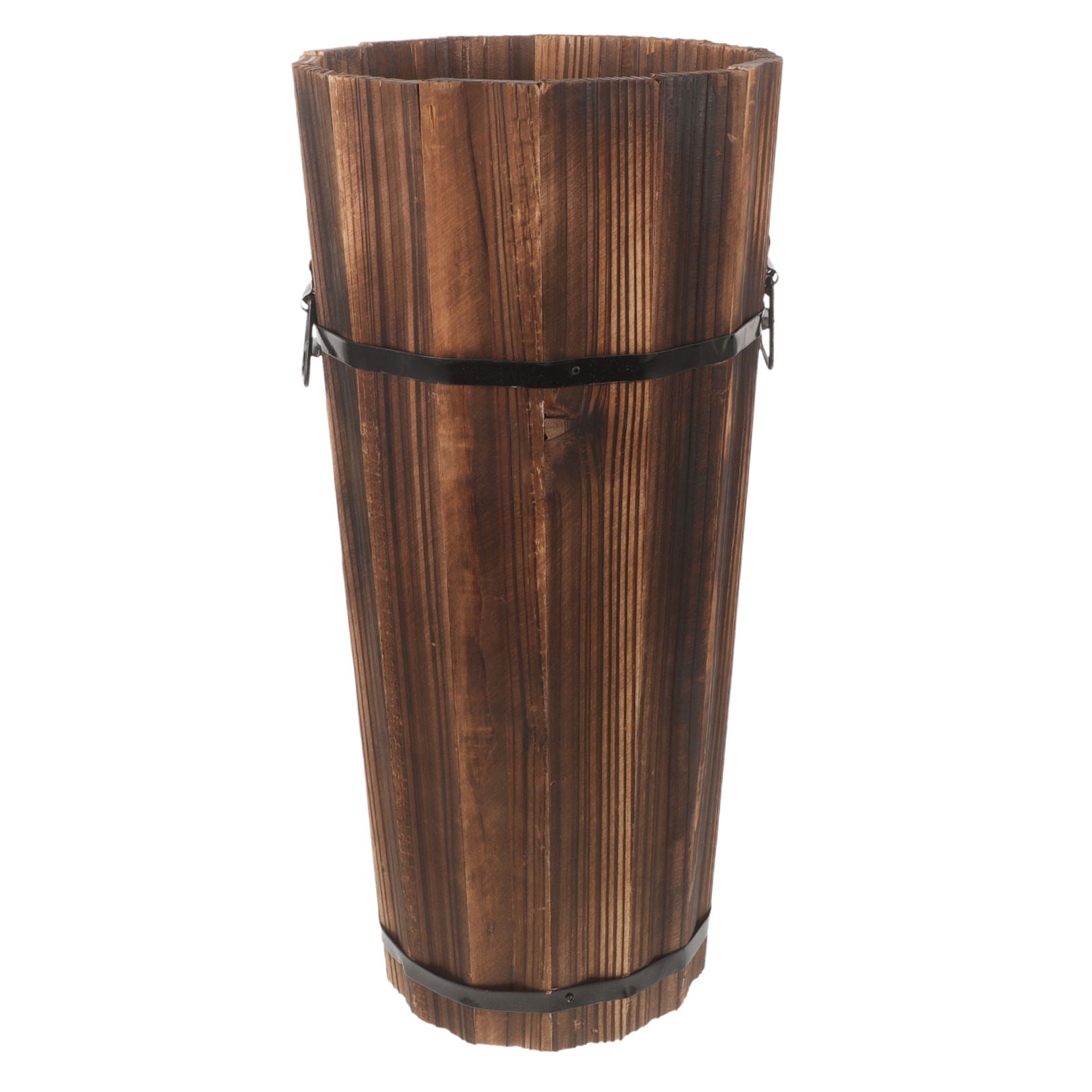 MLINS Wood Umbrella Holder Umbrella Stand Rack Large-capacity Umbrella Storage Bucket for Entryway
