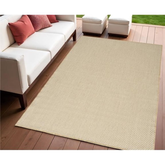 HomeRoots 572546 4 x 6 ft. Navy Blue Geometric Indoor & Outdoor Rectangle Area Rug