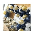 thumbnail image 4 of Royal Blue Metallic Chrome Gold Confetti Balloons for Party Decorations, 4 of 5