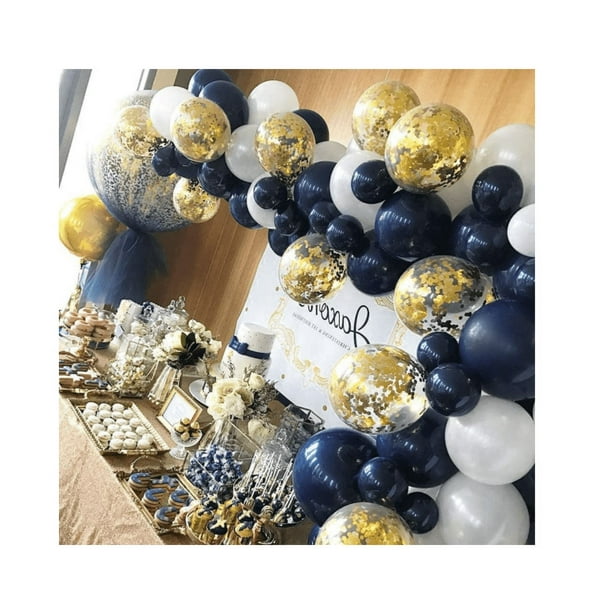 specool Ensemble de ballons d'anniversaire pour homme, décorations de fête,  ballons de fête bleus, argent et or - Wayfair Canada