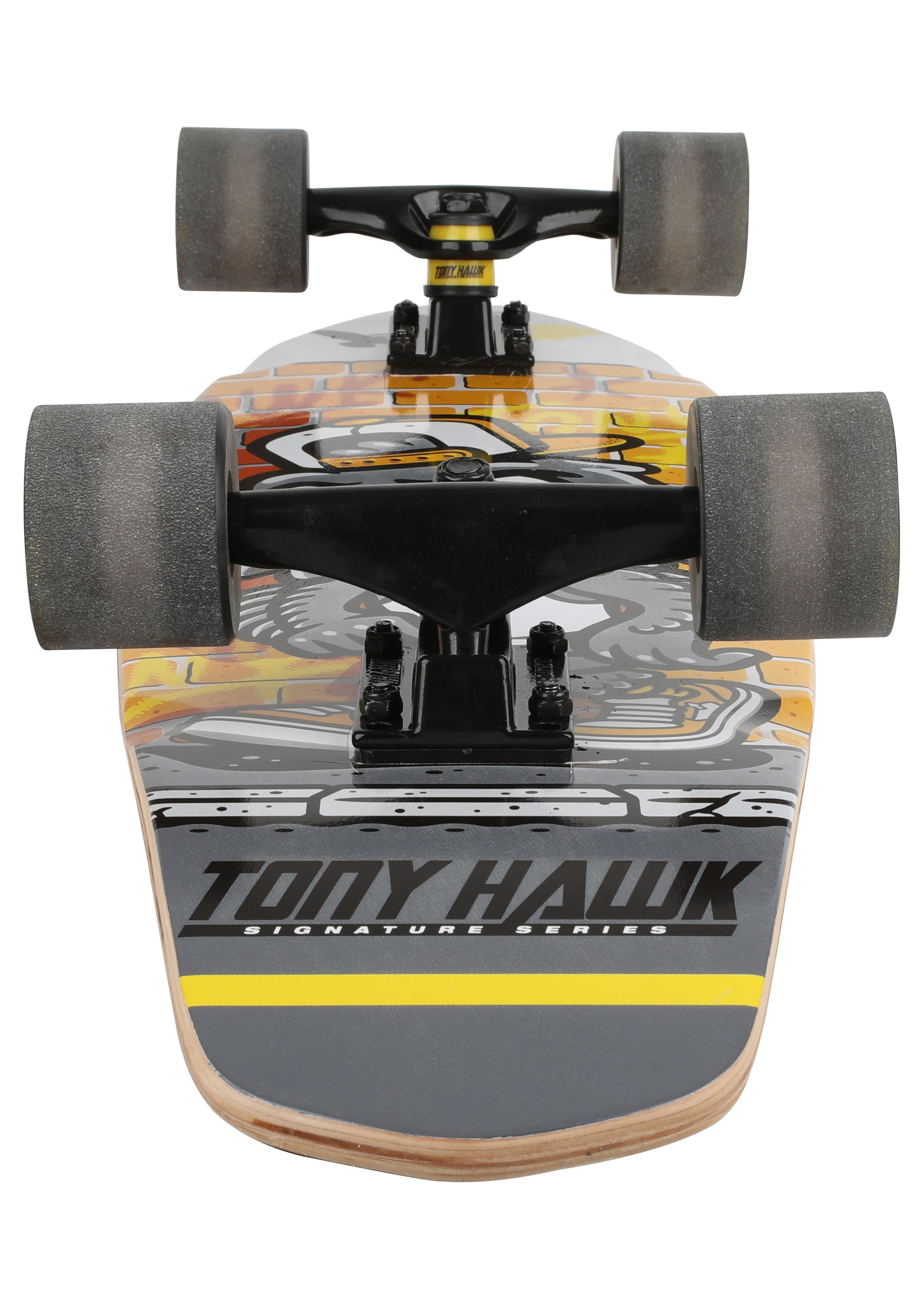 Tony Hawk 28" Skateboard, Complete Beginner Cruiser Skateboard with Alloy Trucks for Kids, Street Hawk