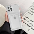 thumbnail image 1 of Funda transparente con ranura para tarjetas para iPhone 11 12 13 14 Mini Pro XS Max X XR SE 7 8 14 Plus Tan Jianjun unisex, 1 of 2