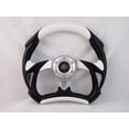 thumbnail image 3 of YAMAHA GOLF CART & POLARIS RHINO WHITE steering wheel W/ Chrome Adapter 3 spoke", 3 of 5