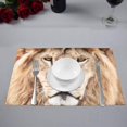 thumbnail image 2 of MKHERT Majestic Lion Crowned with Mane Wild Animal Head Placemats Table Mats for Dining Room Kitchen Table Decoration 12x18 inch,Set of 4, 2 of 4