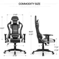 thumbnail image 6 of GTRACING Gaming Chair PU Office Chair with Speakers Bluetooth in Home, White, 6 of 7