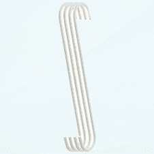 4-Pack 12Inch White Metal Hanging S Hooks - S Shaped Hook Heavy-Duty S Hooks, for Kitchenware, Pots, Utensils, Plants, Towels, Gardening Tools, Clothes