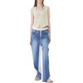 thumbnail image 4 of Sunloudy Chaleco de punto para mujer, sin mangas, cuello en V, color sólido, botones, cárdigan, primavera, verano, fiesta, tops casuales Sunloudy moda, 4 of 8