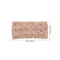 thumbnail image 2 of Bandeaux Automne Coupe-Vent Tête Élastique Multicolore Réglable Large Conception de la Vague Dames; Mode Oreille Muffs Accessoires de Cheveux pour les Filles Rose + Fil de Couleur, 2 of 6