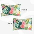 thumbnail image 4 of Naloa Tropical Flowers Pillowcase, Throw Pillowcase, Wrinkle-Free, Stain-Resistant with Hidden Zipper for Bedroom Sofa - 20"x30", 4 of 9