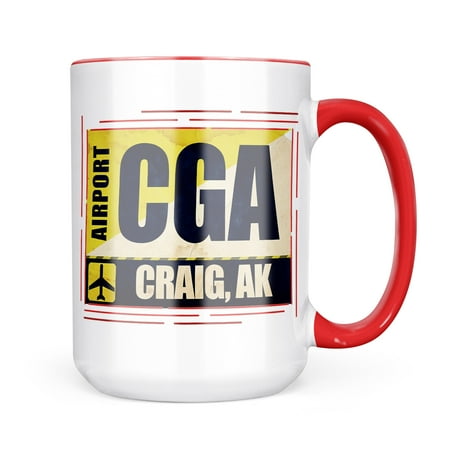 

Neonblond Airportcode CGA Craig AK Mug gift for Coffee Tea lovers