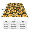 thumbnail image 3 of Balery Vintage Black Plaid Sunflower Manta de Felpa Suave y Acogedora – Cobija de Franela Aterciopelada para Cama, Lavable y Cálida para Sofá, Mascotas, Transpirable-50"x40", 3 of 7