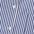 thumbnail image 4 of Jzuxvd Wrinkle Free Women's Button Down Shirts Striped Long Sleeve Collared Blouses Tops with Pocket Blue L, 4 of 8