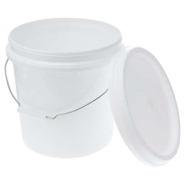 White Plastic Water Bucket Home 3 Gallon Bucket Portable Plastic Bucket with Handle
