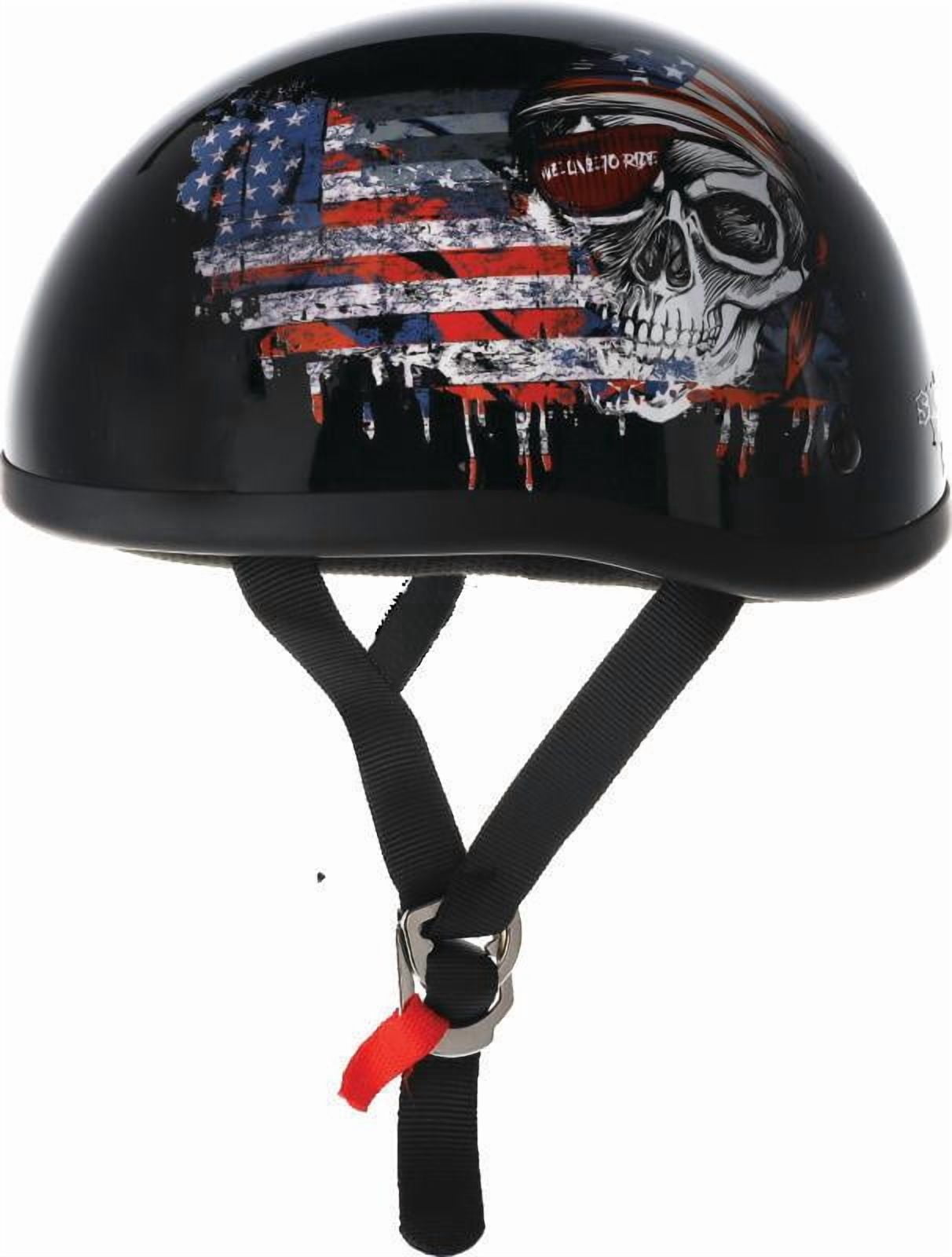Skid Lid Live to Ride Motorcycle Half Helmet Black LG - Walmart.com