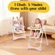 thumbnail image 2 of Silla Alta para Bebé FAHKNS 6 en 1 Plegable y Ajustable Rosa, 2 of 7