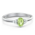 thumbnail image 1 of Birthstone Oval Ring with Shoulder Accents - Peridot (August), 1 of 5
