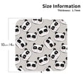 thumbnail image 2 of Yiaed Cute Panda Print Leather Coasters for Drinks - Cup Coasters Coffee Table Kitchen Table Bar, Home & Office Gifts Handmade Drink Coasters-Square, 2 of 6
