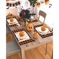 thumbnail image 5 of Halloween Placemats Set of 6 Which Hat Broom Gnome Place Mats Fall Placemat Black Cat Bat Pumpkin Orange Buffalo Plaid Table Mats for Dining Kitchen Table Holiday Dinner Party Home Decor 13x19 Inch, 5 of 8