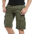 thumbnail image 4 of Vedolay Men's Summer Shorts Casual Solid Color Button Cargo Short with Pockets,Green 31, 4 of 4