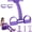 Purple, variant on 2026 Upgrade Pedal Resistance Band with Handle,8 Tube Detachable Elastic 3-in-1 Multifunctional Foot Pedal Resistance Assistance Expander for Foot Pedal Pull, Back Stretch & Chest Expand