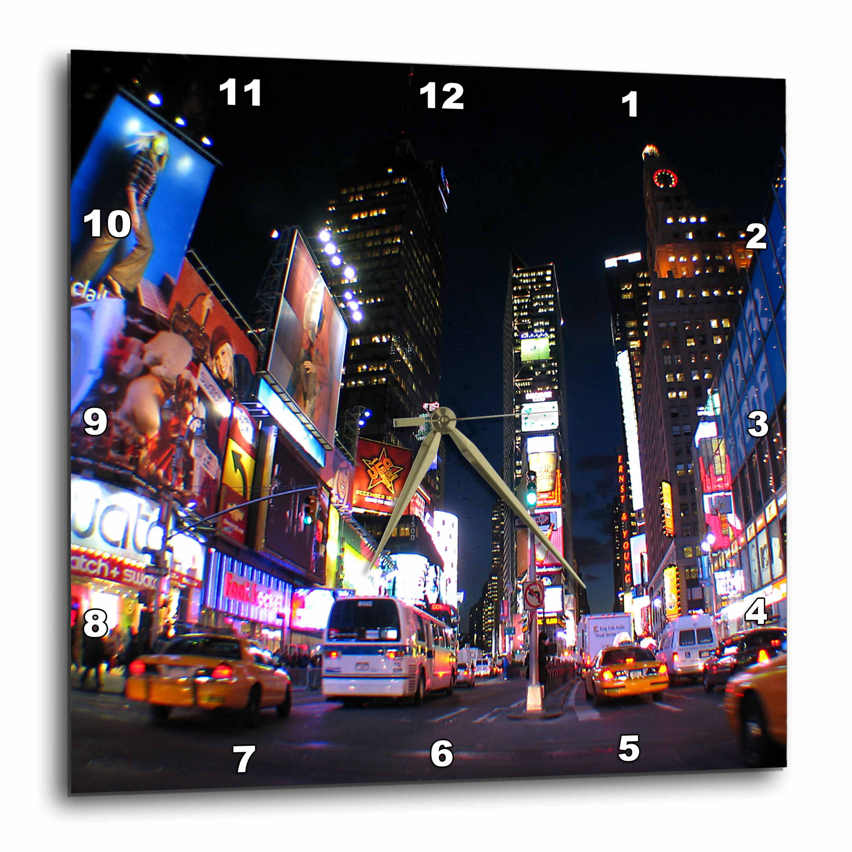 3dRose New York City Times Square - Wall Clock, 15 by 15-inch 