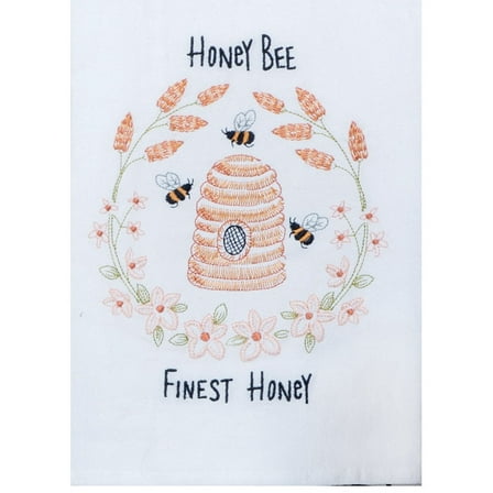 Kay Dee Designs Bee Inspired Embroidered Flour Sack Kitchen Towel