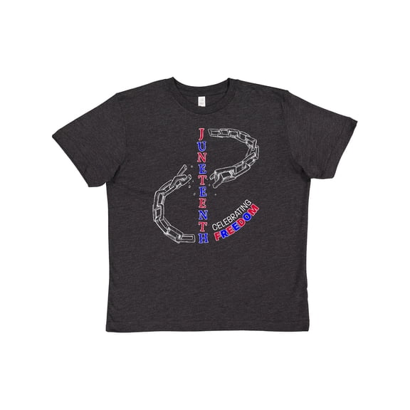 Inktastic Juneteenth-Celebrating Freedom- breaking chains Youth T-Shirt