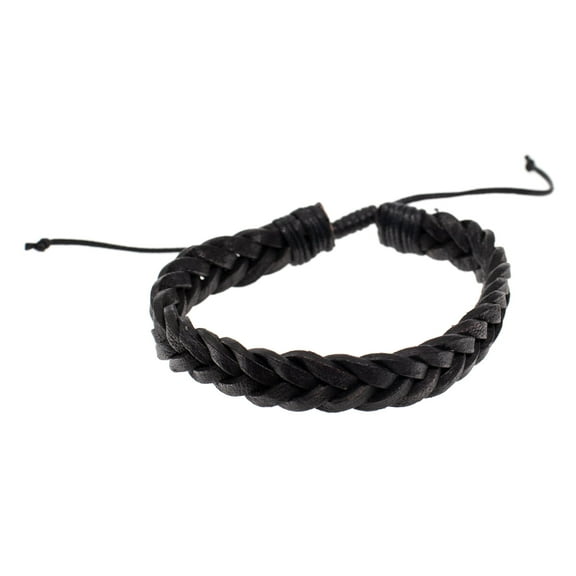 West Coast Paracord Natural Dyed Braided Leather Bracelets - Adjustable, Layered, Stacking, Fashion Bracelets - Multiple Styles and Colors Available