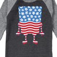 thumbnail image 3 of SpongeBob SquarePants - Silhouette Stars Stripes - Toddler & Youth Raglan Graphic T-Shirt, 3 of 5