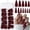 Burgundy, variant on 120pc Stiletto Press on Nails Long Fake Nails, Matte Dark Coffee Nails Press ons Nail Stiletto Artificial Fingernail Long Pointy False Nails Full Cover Colored Acrylic Nail Tips for Women