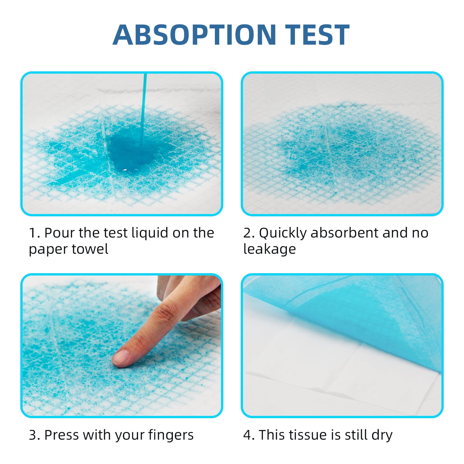 Super Absorbent Bed Pads 36"x24", 50 Count Disposable Underpad for Incontinence Adults, Ultra Absorbent 90g