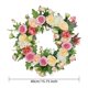 thumbnail image 3 of Corona de primavera para puerta de entrada con hojas y flores verdes artificiales para decoración de pared de jardín, hogar, interior y exterior. Corona de plástico., 3 of 7