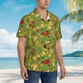 thumbnail image 3 of Pofeuu Squirrel And Fox In The Forest Print Hawaiian Shirt for Men Sleeves Casual Button Down Summer Beach Dress Shirts T-Shirts,3X-Large, 3 of 7