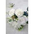 thumbnail image 6 of TETOU Artificial Flowers 50pcs Real Looking Ivory Foam Fake Roses with Stems for DIY Wedding Bouquets White Bridal Shower Centerpieces Arrangements Party Tables Decorations, 6 of 7