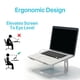 thumbnail image 3 of Soporte para portátil BLACK+DECKER de aluminio ergonómico plateado, 3 of 9